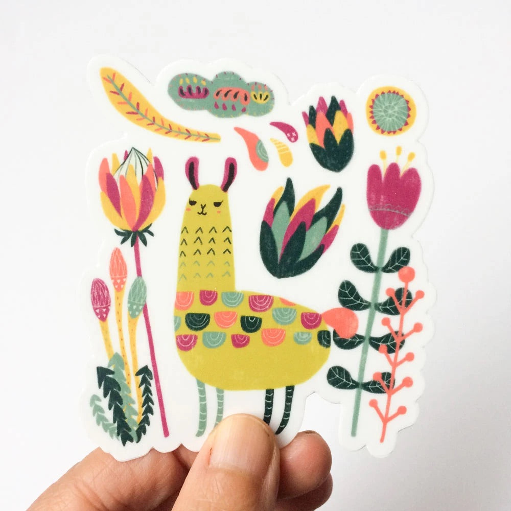 Sticker: Llama Botanical
